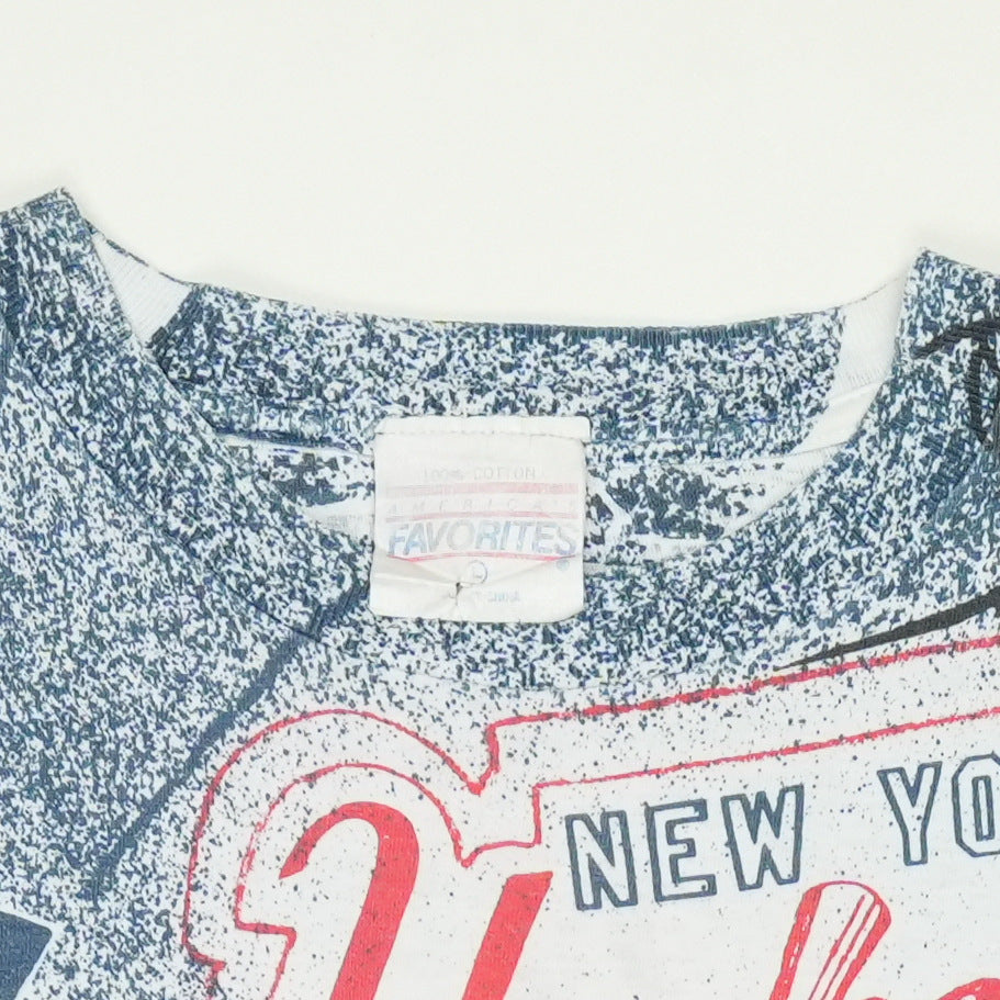 1991 New York Yankees All Over Print Shirt Detail