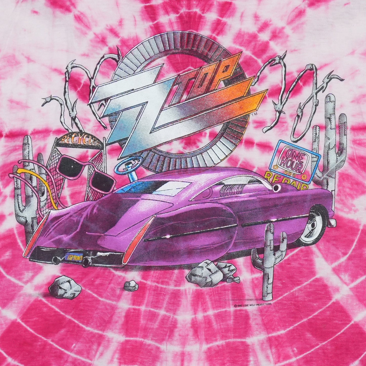 1991 ZZ Top Recycler Tie Dye Shirt