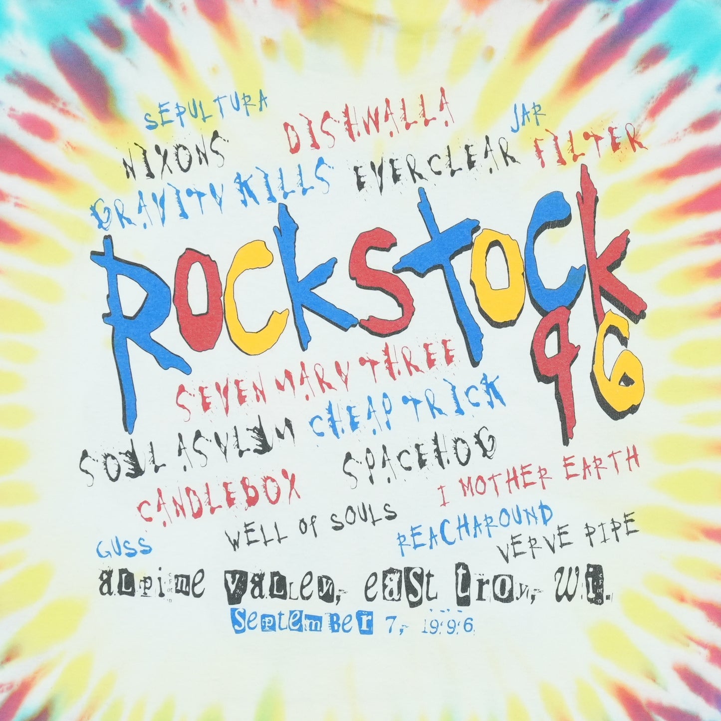 1996 Rockstock Festival Tie Dye Shirt