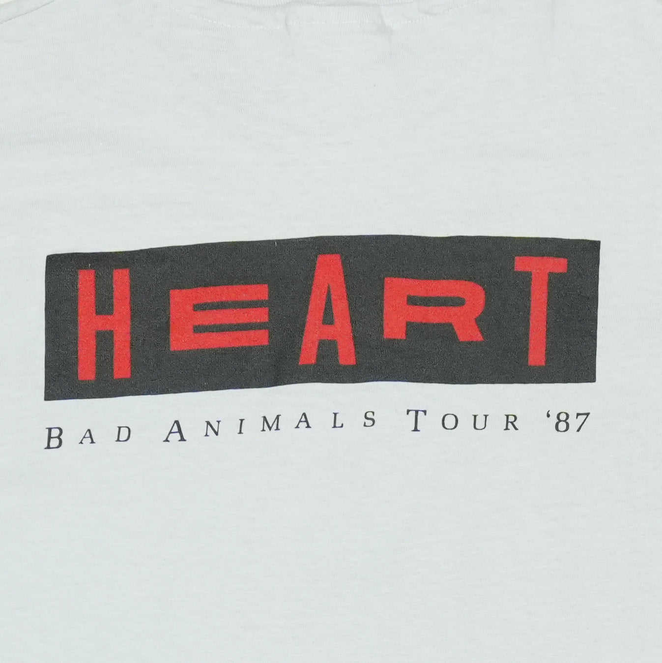 1987 Heart Bad Animals Tour Crew Shirt