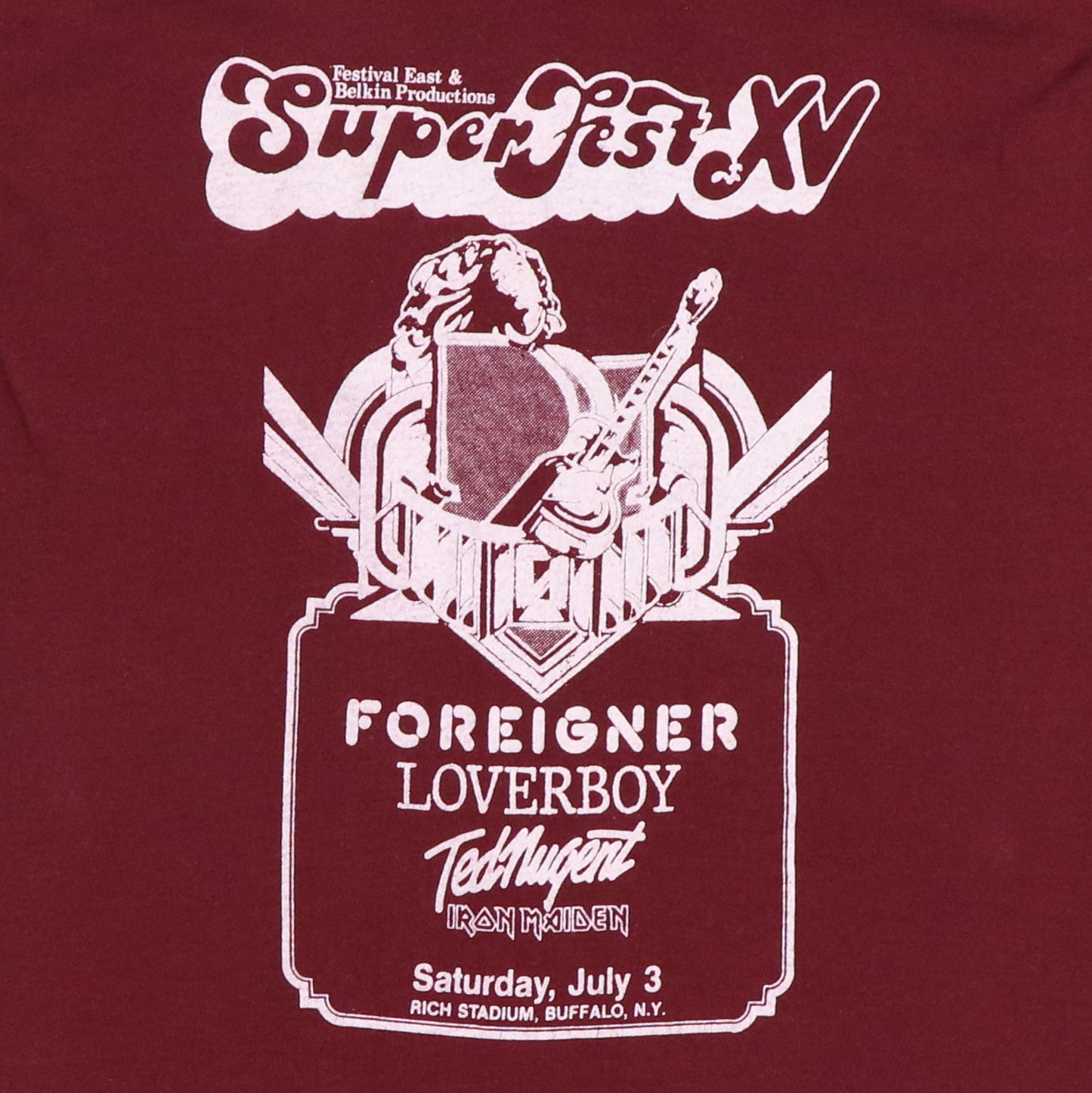 1982 Superfest Iron Maiden Concert Shirt