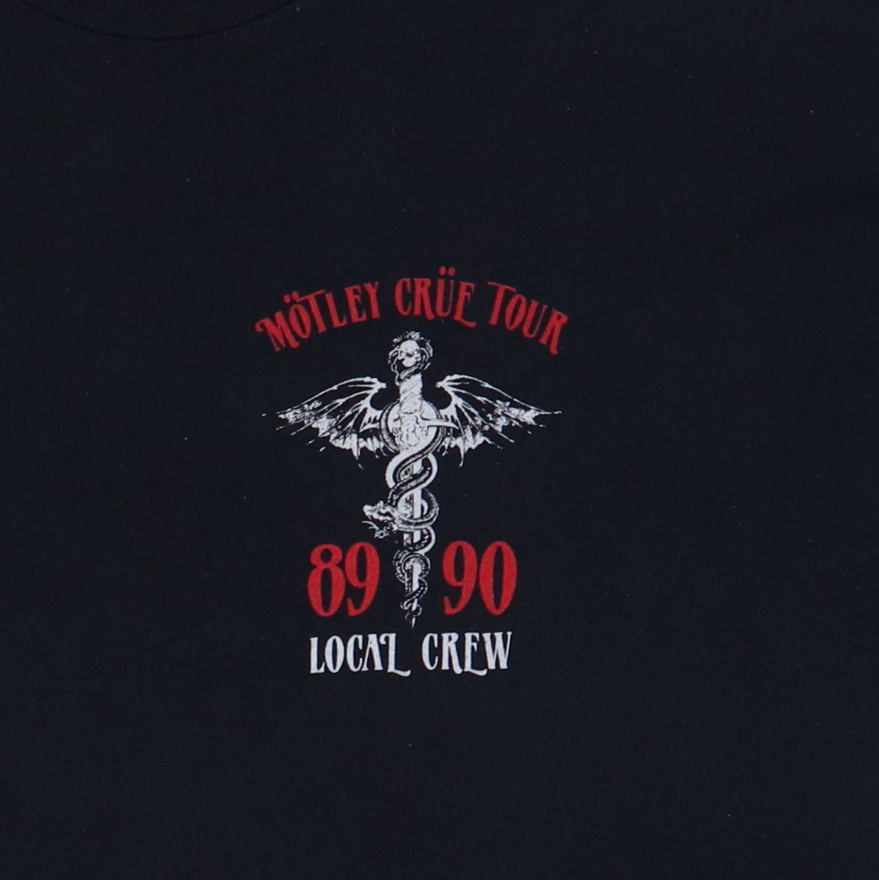 1989 Motley Crue Dr Feelgood Local Crew Tour Shirt