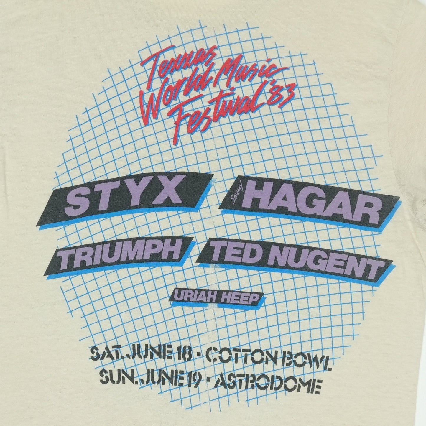 1983 Texas Jam Music Festival Concert Shirt