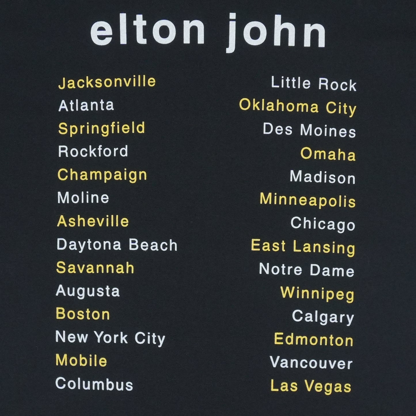 1999 Elton John Tour Shirt