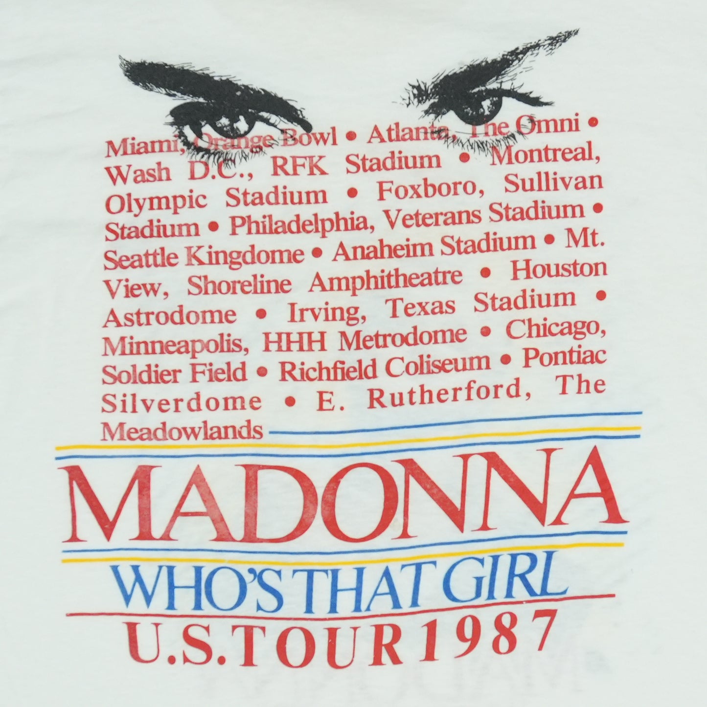 1987 Madonna Who's That Girl Tour Shirt
