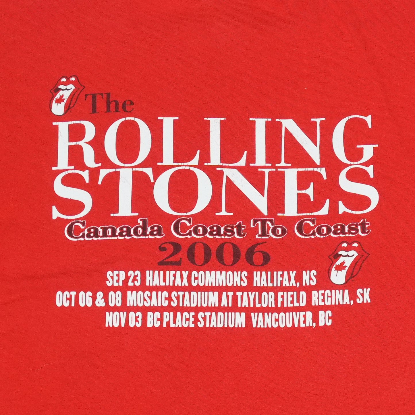 2006 Rolling Stones Canada Tour Shirt