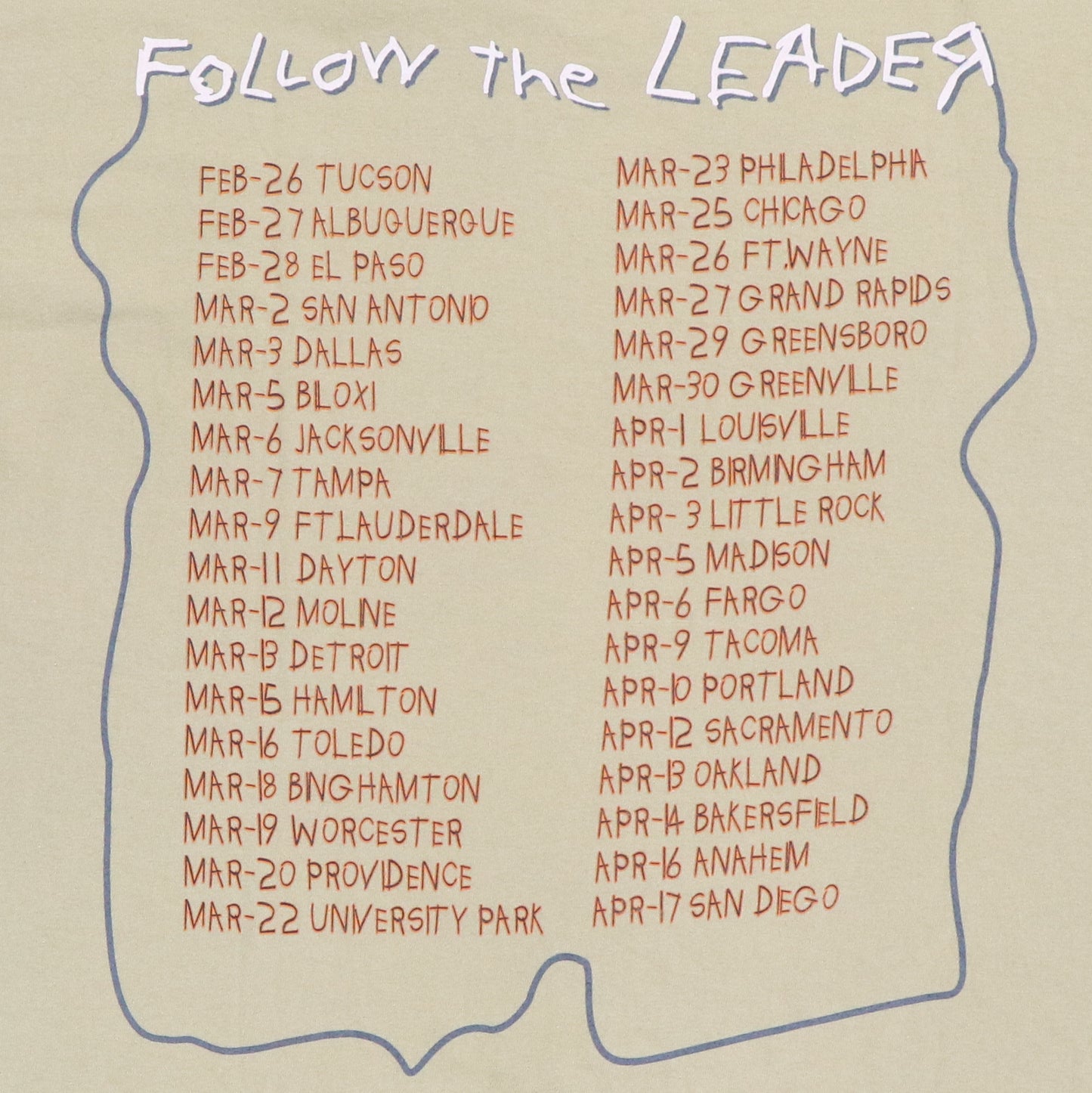 1998 Korn Follow The Leader Tour Color Change Shirt