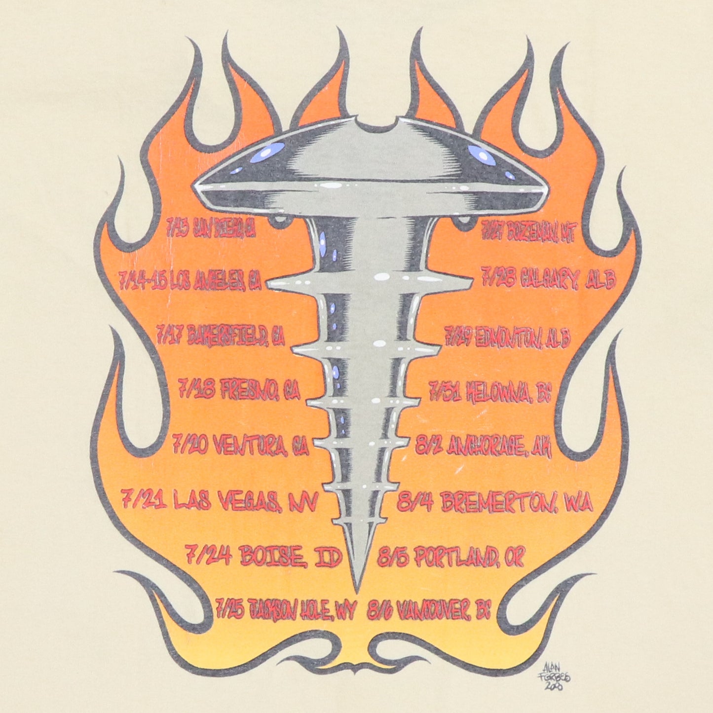 2000 The Offspring Tour Color Change Shirt