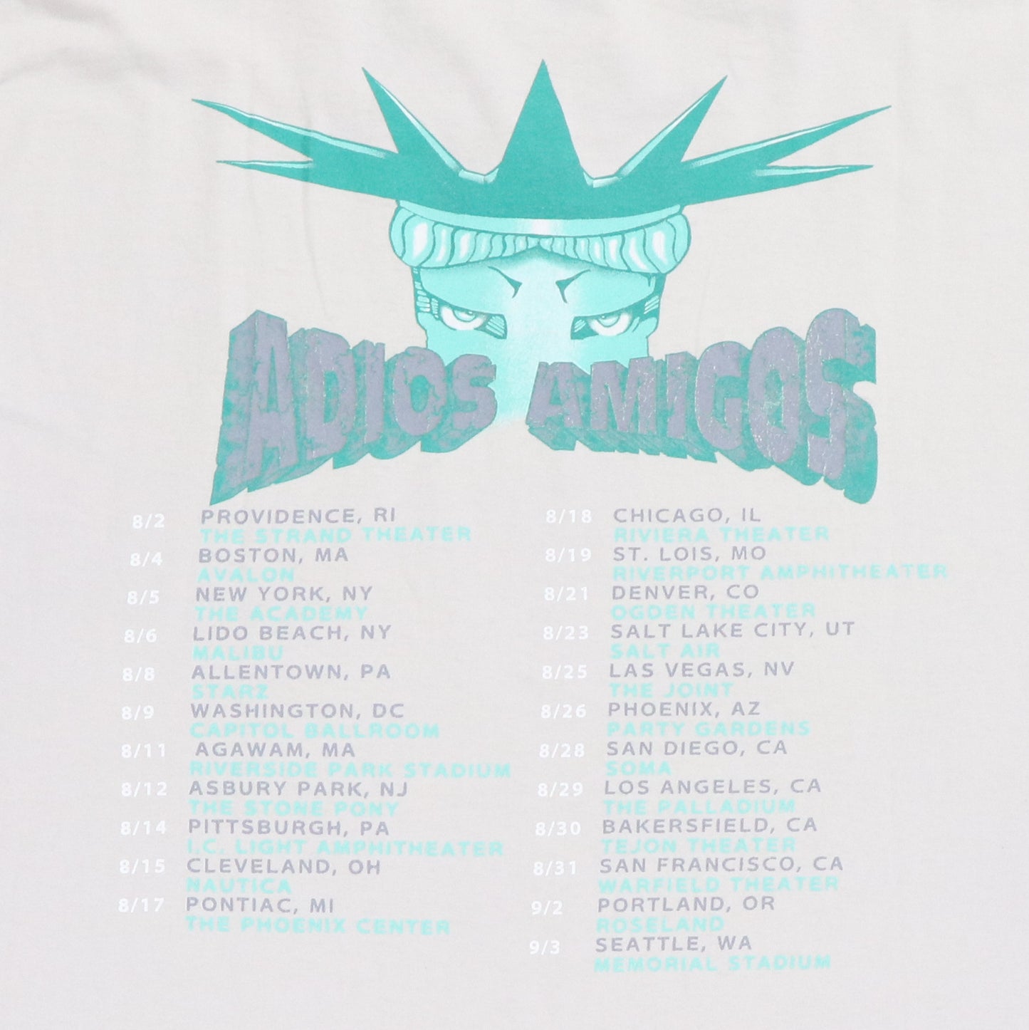 1995 Ramones Adios Amigos Tour Color Change Shirt