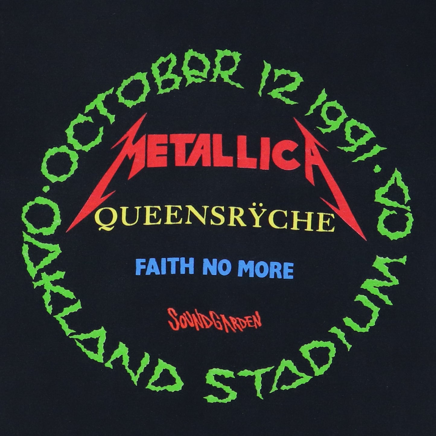 1991 Metallica Day On The Green Concert Shirt