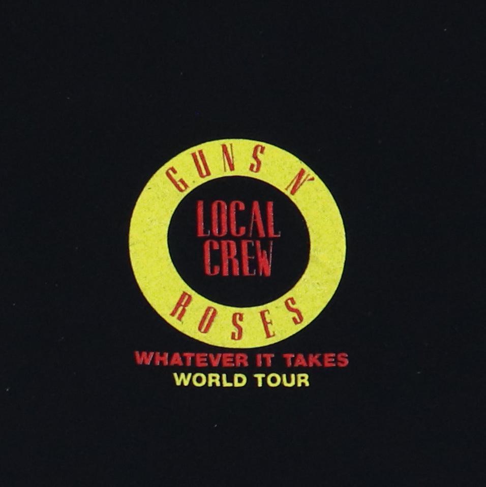 1991 Guns N Roses Whatever It Takes World Tour Crew Shirt