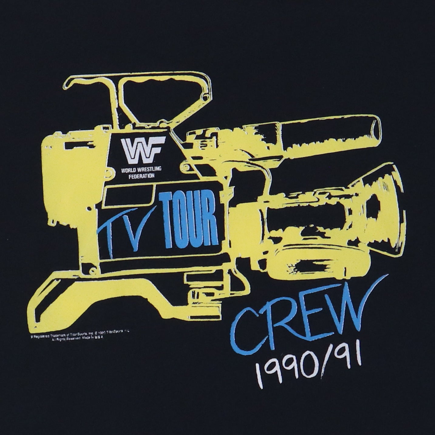 1990 WWF TV Crew Tour Shirt Detail