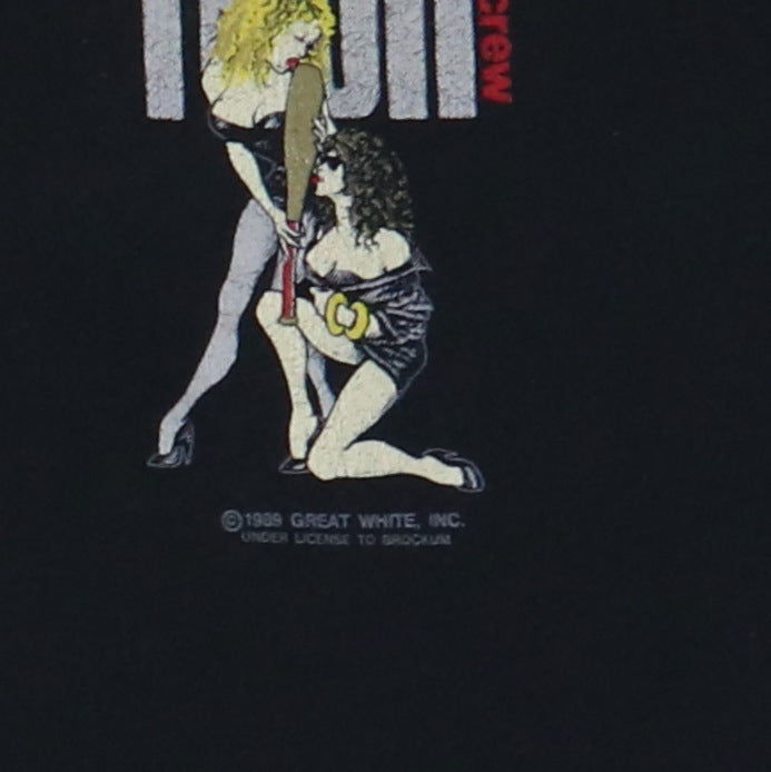 1989 Great White Double Header Tour Crew Shirt