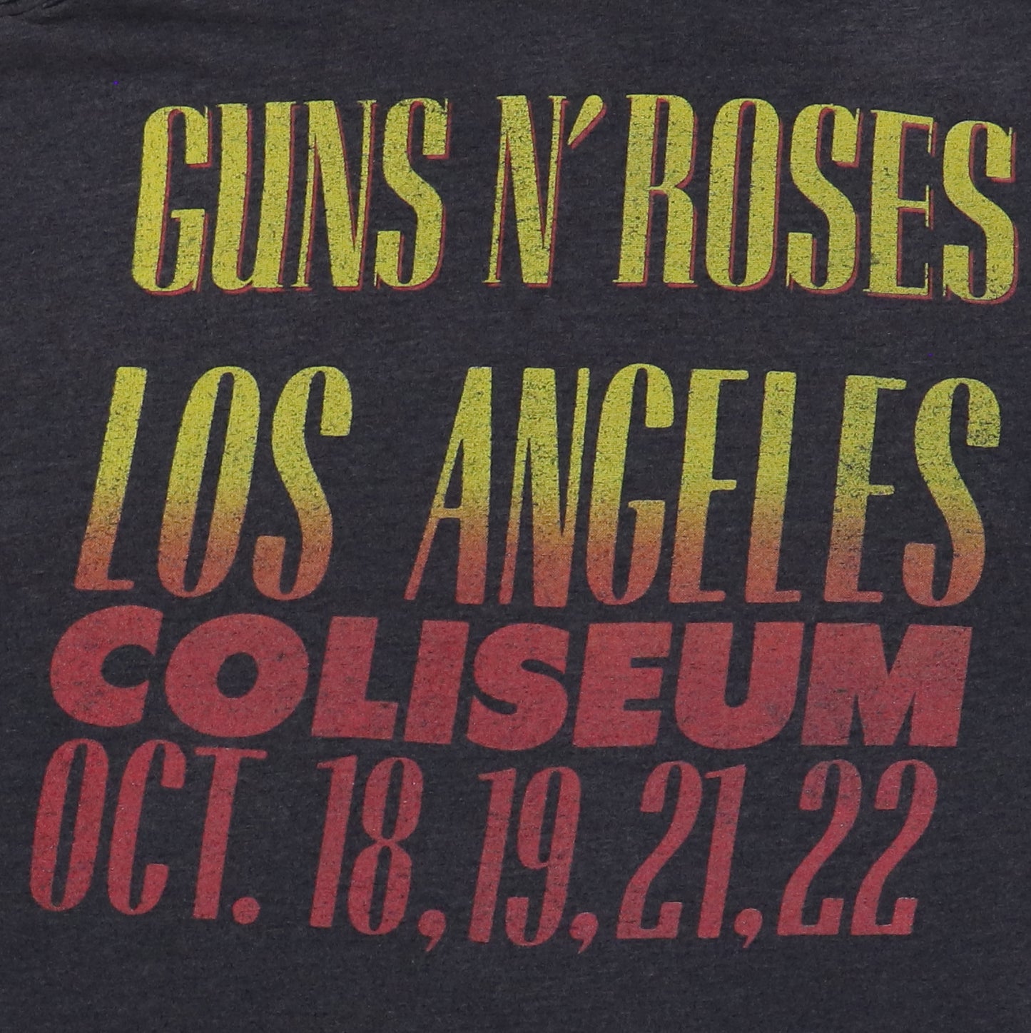 1989 Guns N Roses Stoned In LA Concert Shirt