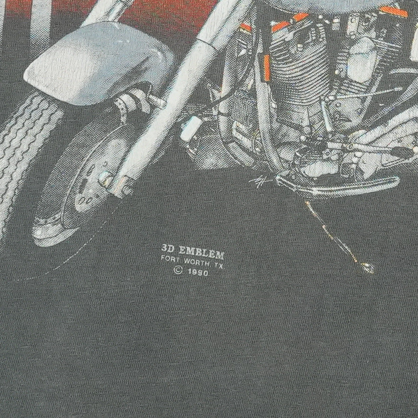 1990 Harley Davidson Fat Boy 3D Emblem Shirt