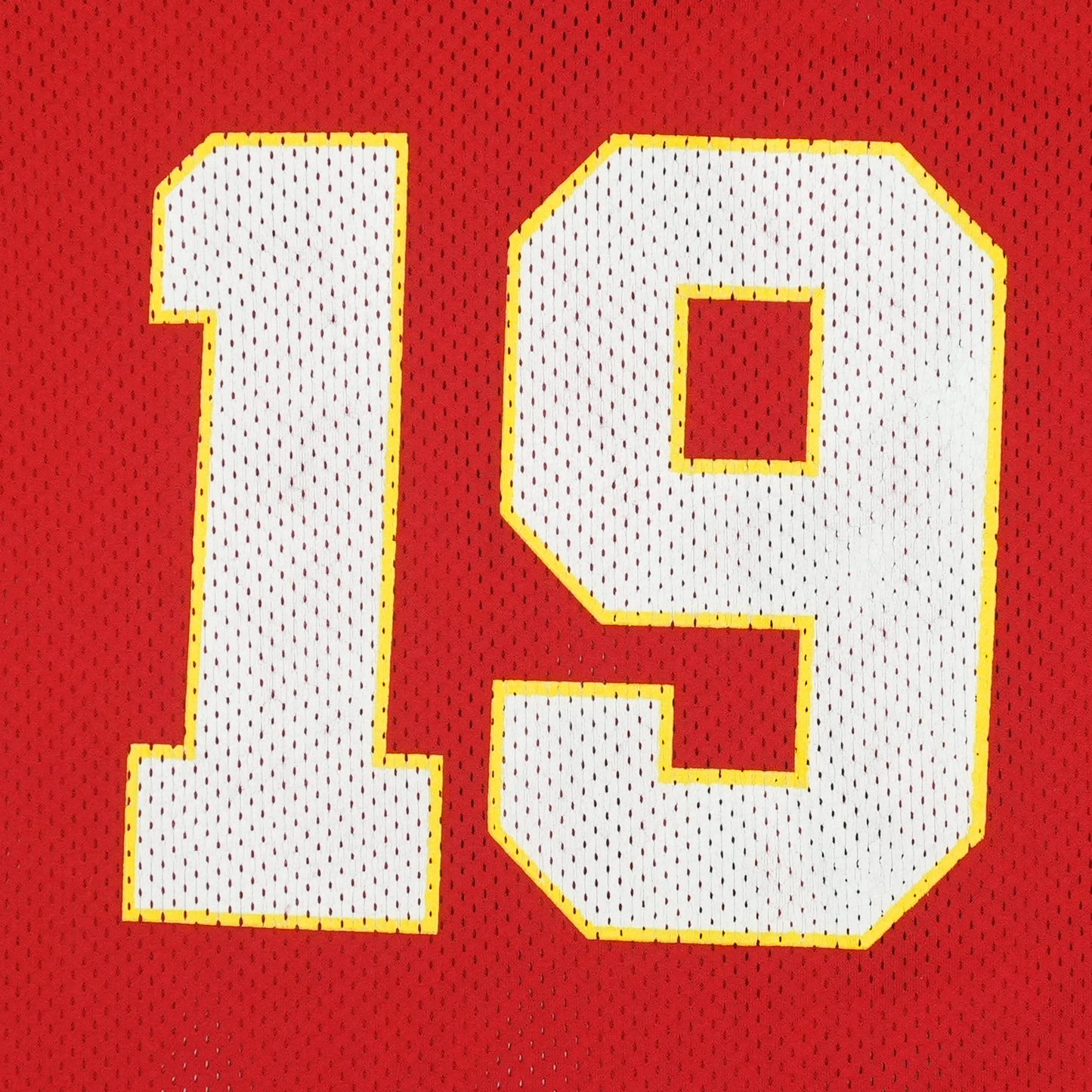 1990s Joe Montana Kansas City Chiefs Football Jersey Detail
