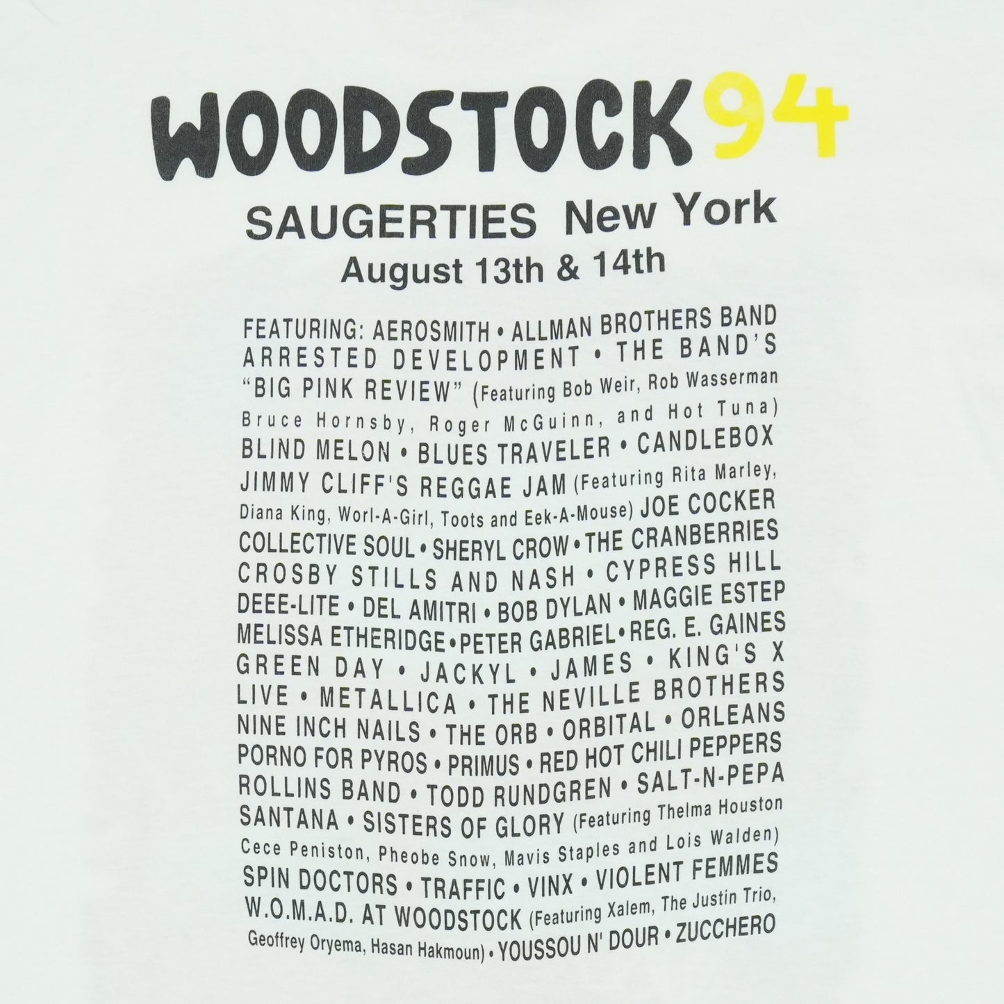 1994 Woodstock Music Festival Shirt