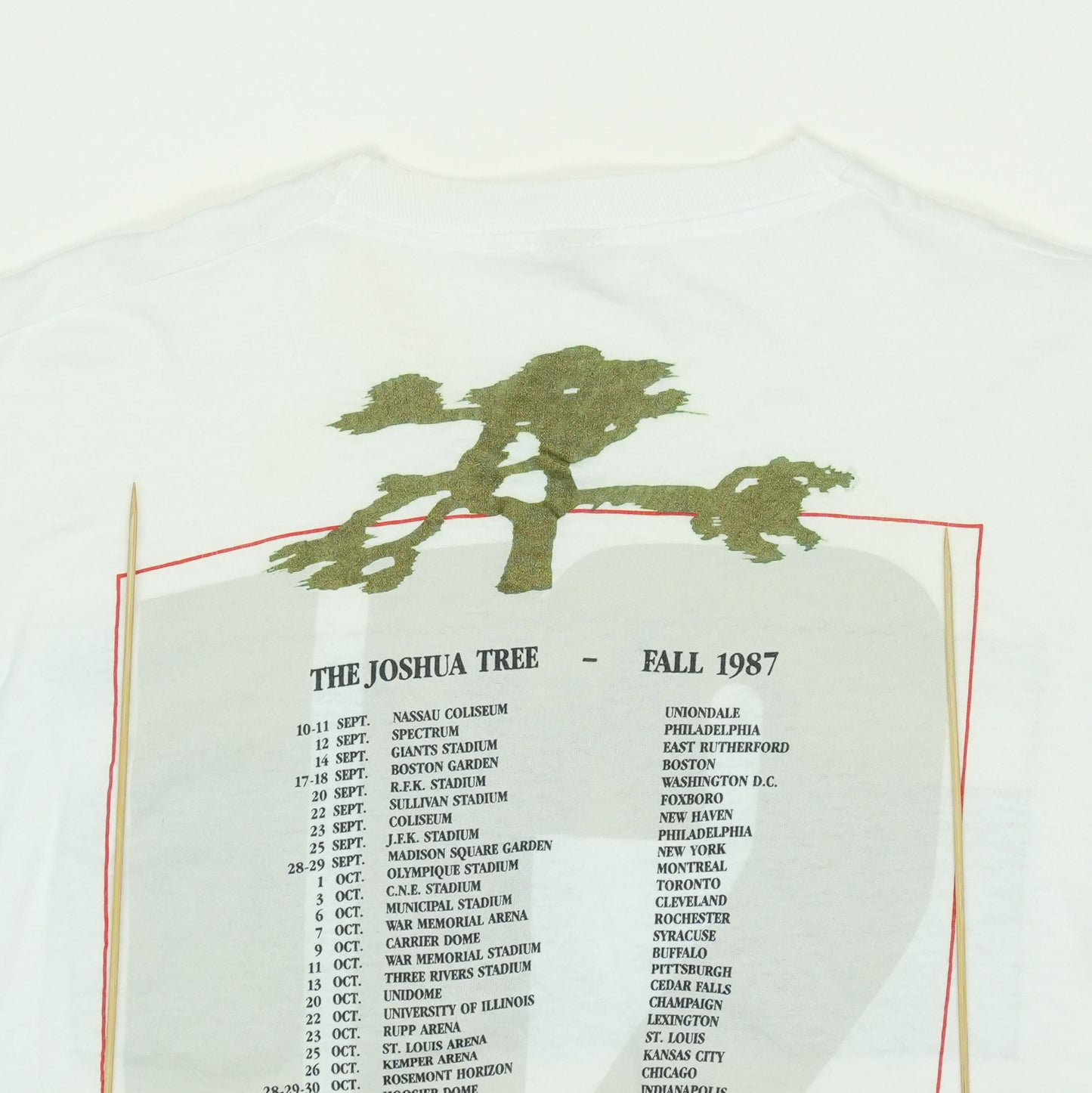 1987 U2 Joshua Tree Tour Shirt