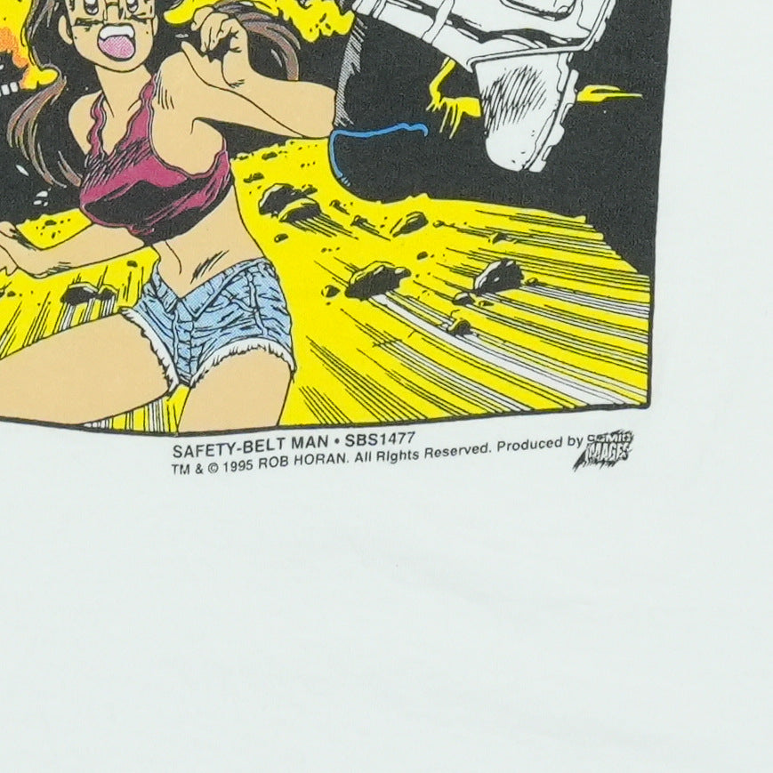 1995 Safety Belt Man Comic Shirt