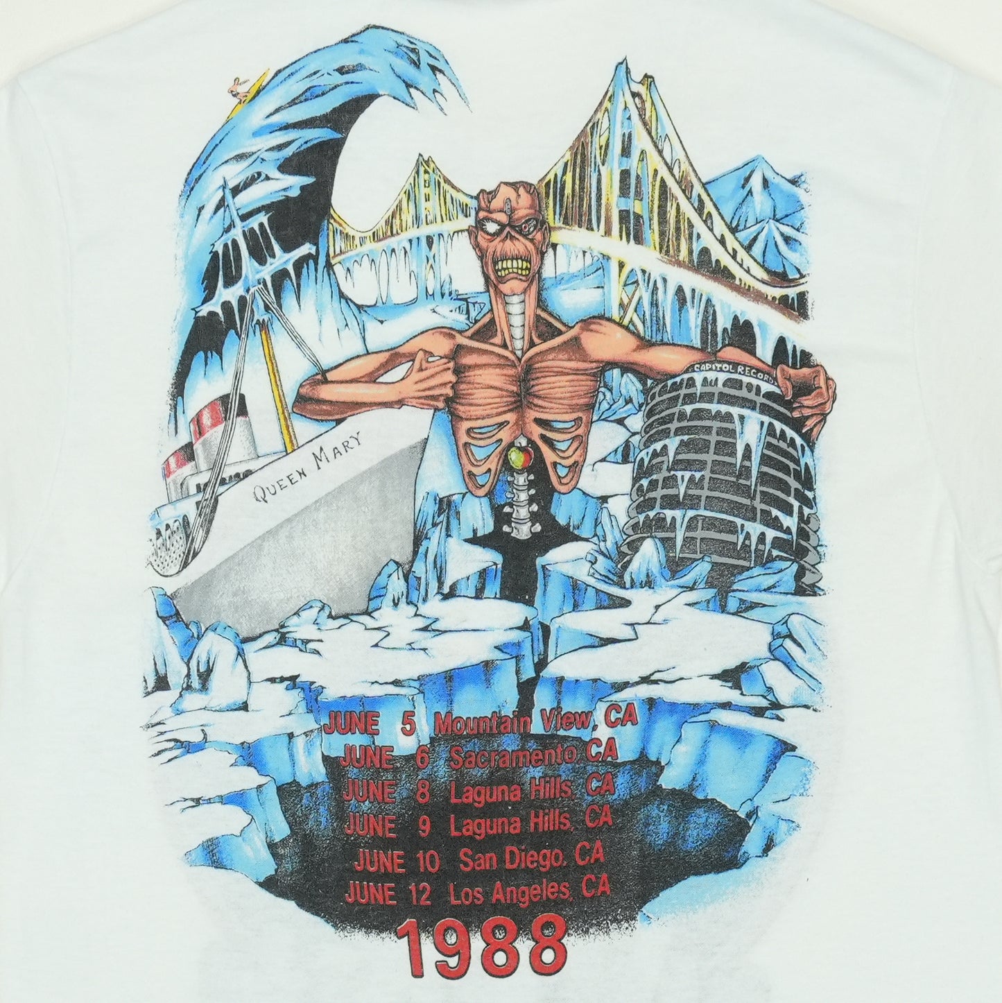 1988 Iron Maiden California Tour Shirt