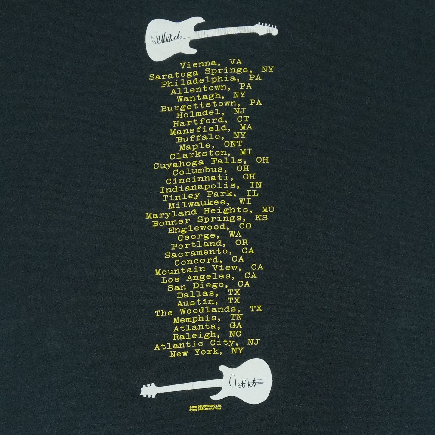 1995 Santana Jeff Beck Tour Shirt