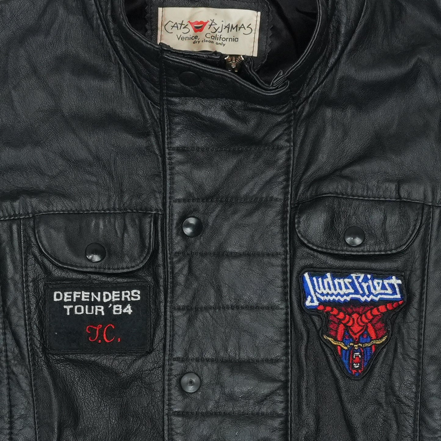 1984 Judas Priest Defenders Tour Crew Leather Jacket