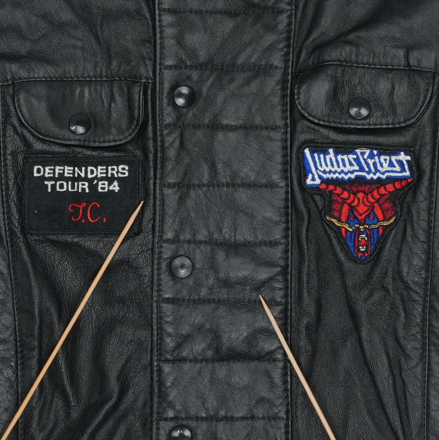 1984 Judas Priest Defenders Tour Crew Leather Jacket