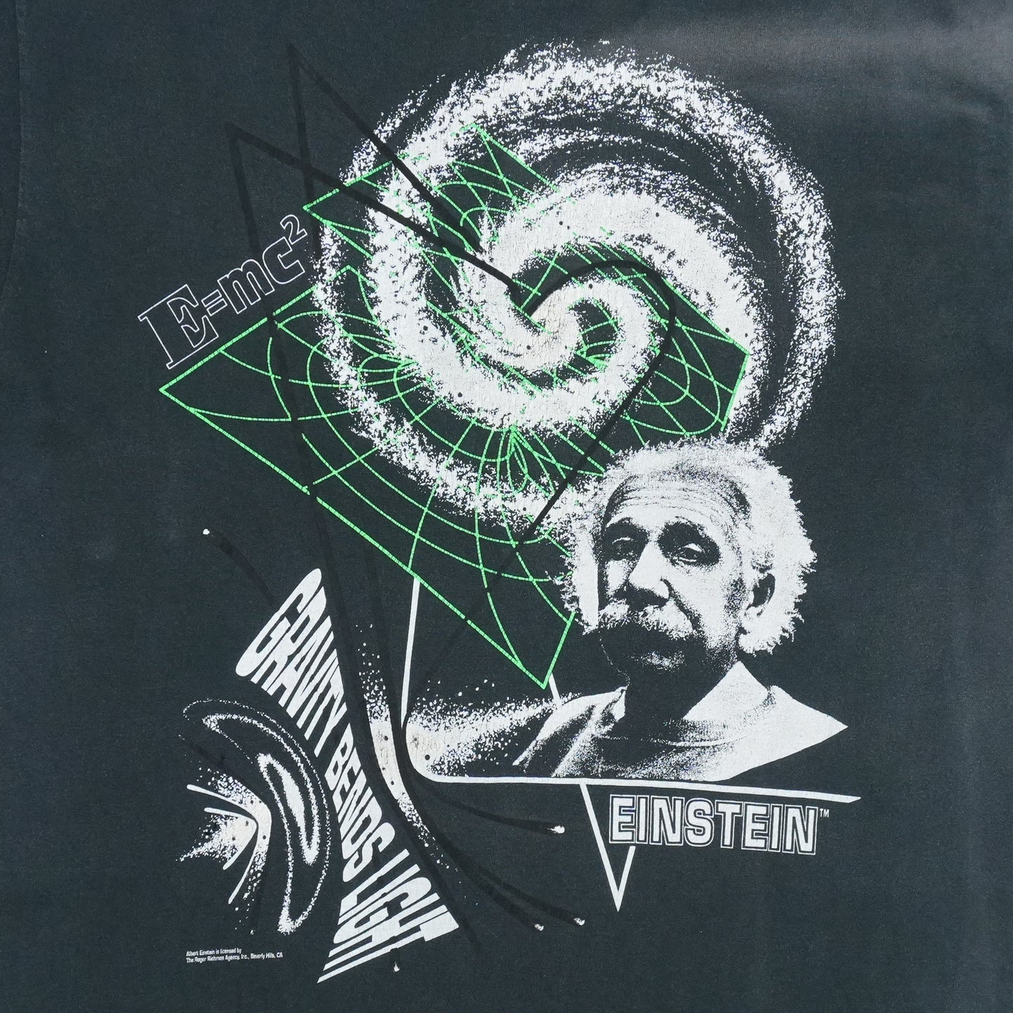 1990s Albert Einstein Gravity Bends Light Shirt