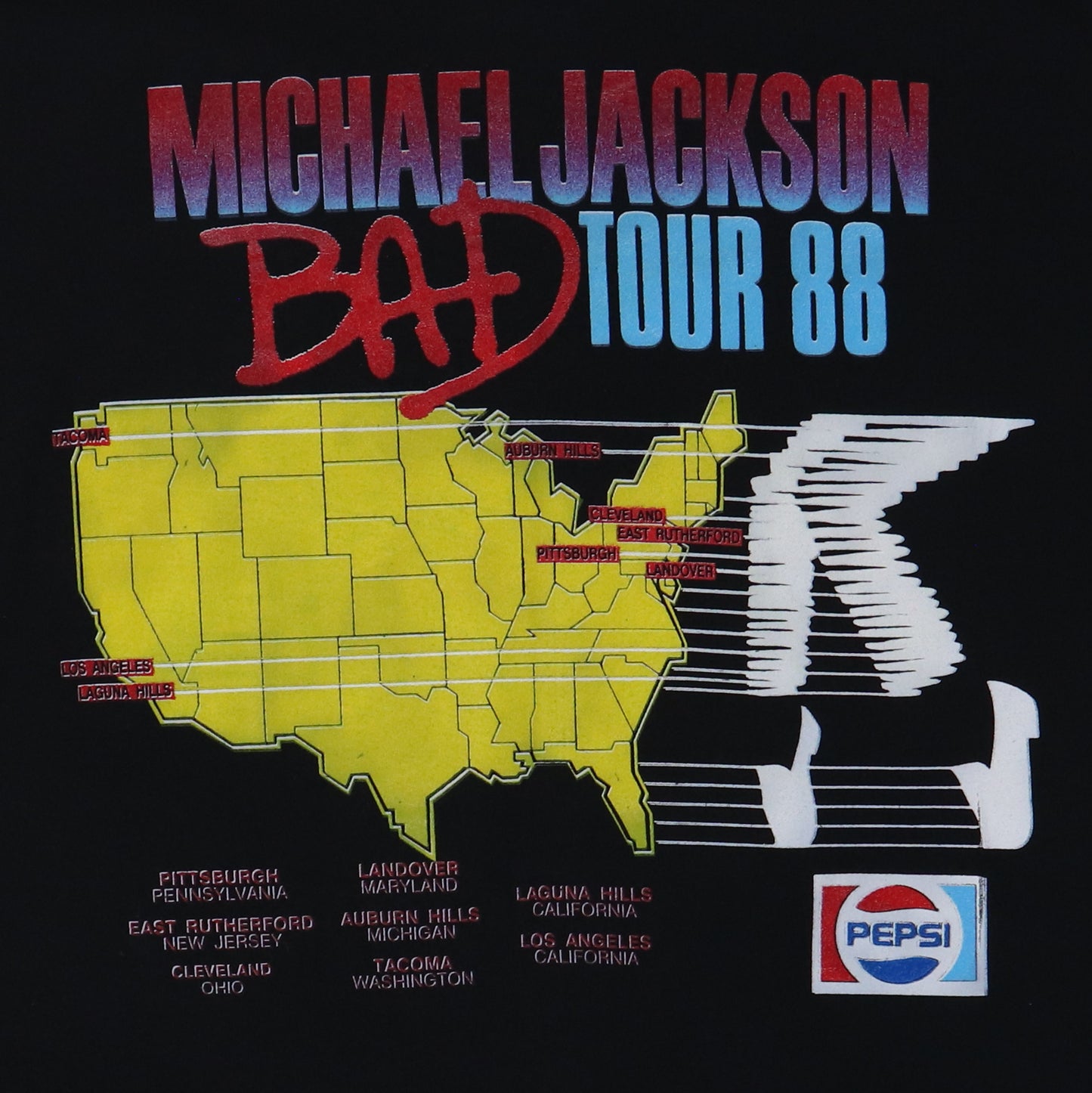 1988 Michael Jackson Bad Tour Shirt