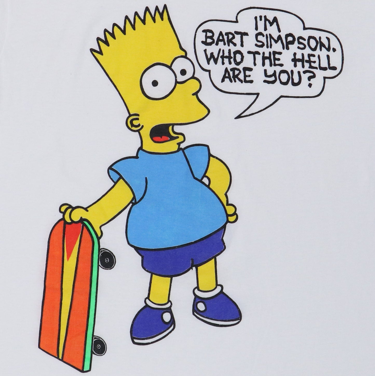 1990s Bart Simpson Who The Hell Are You Shirt