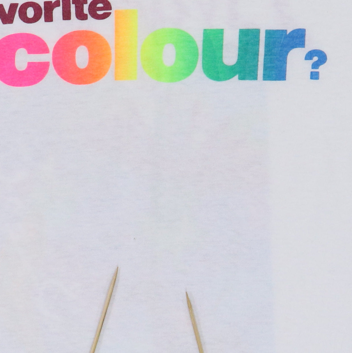 1988 Living Coulour What's Your Favorite Colour Shirt