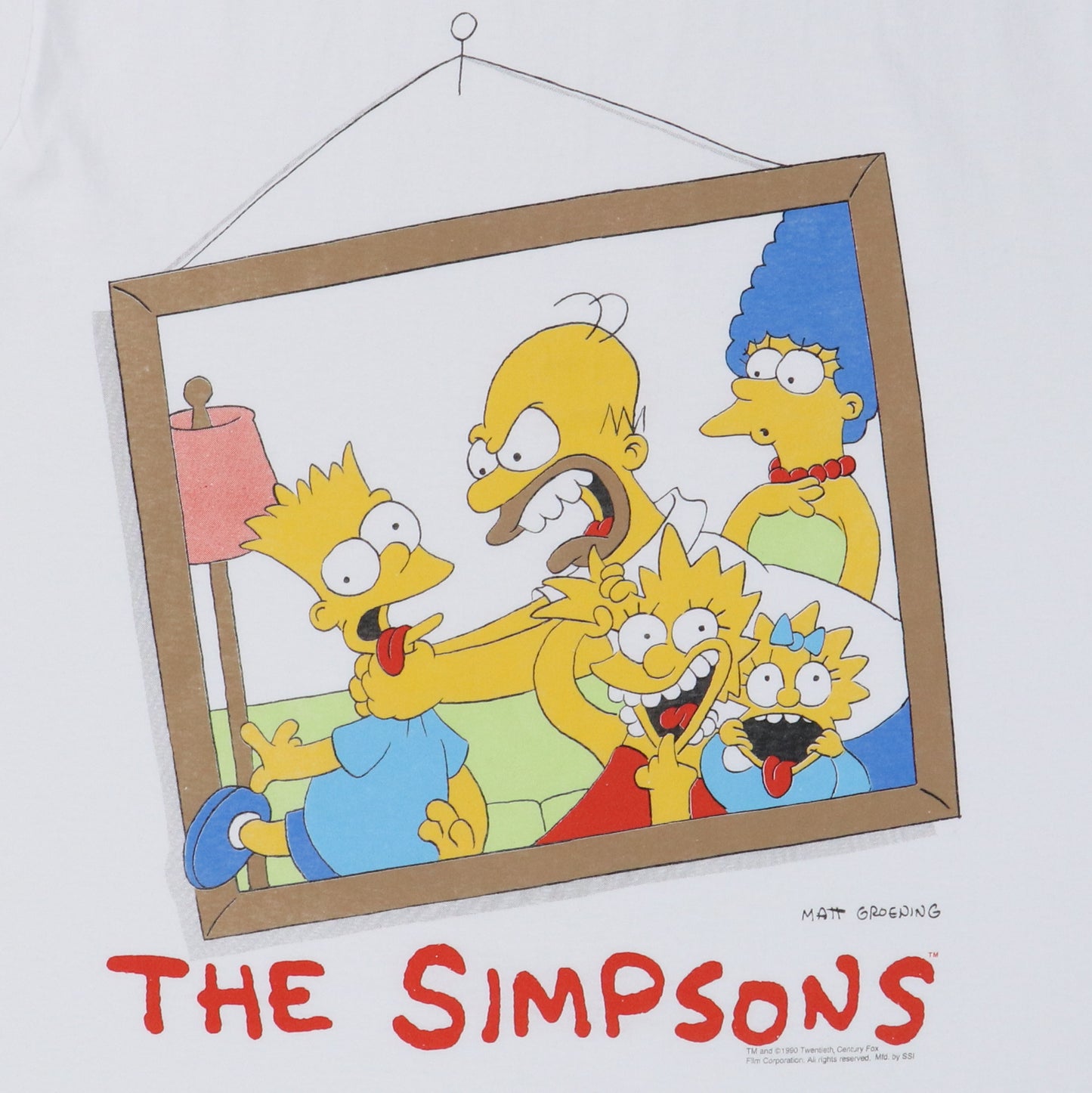 1990 The Simpsons Shirt Detail