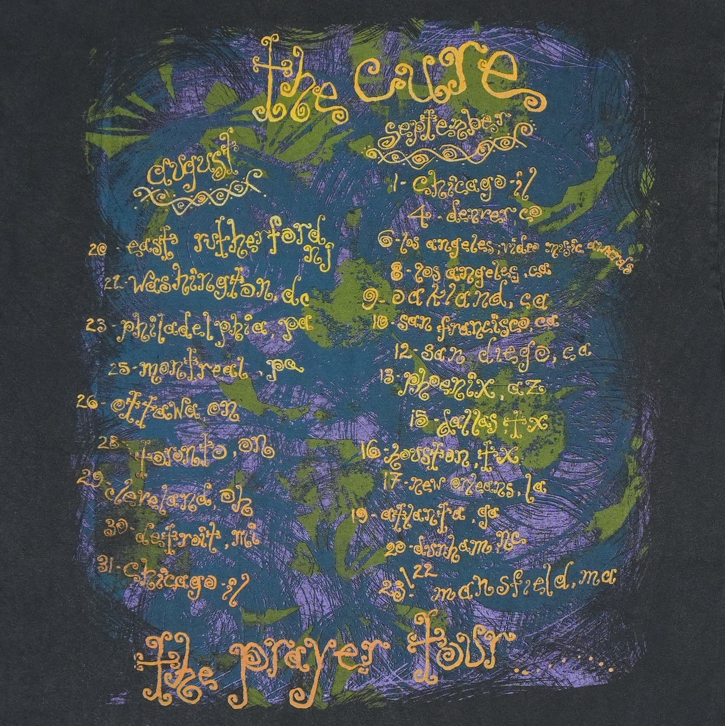 1989 The Cure Prayer Tour Shirt