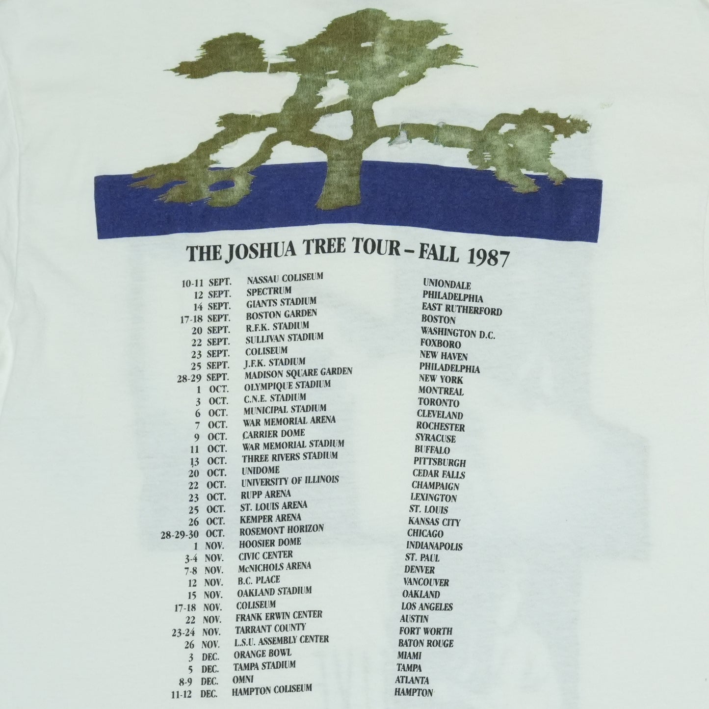 1987 U2 Joshua Tree Tour Shirt