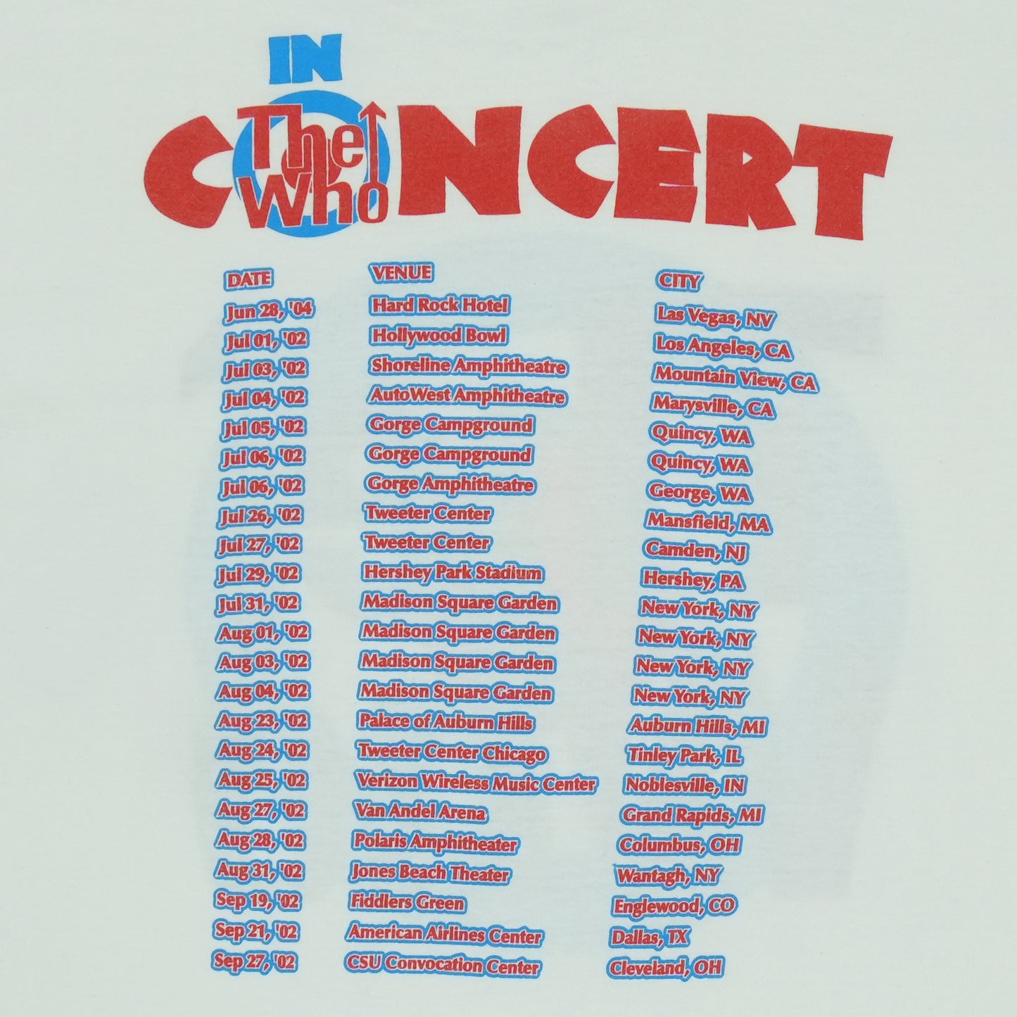 2004 The Who Tour Long Sleeve Shirt