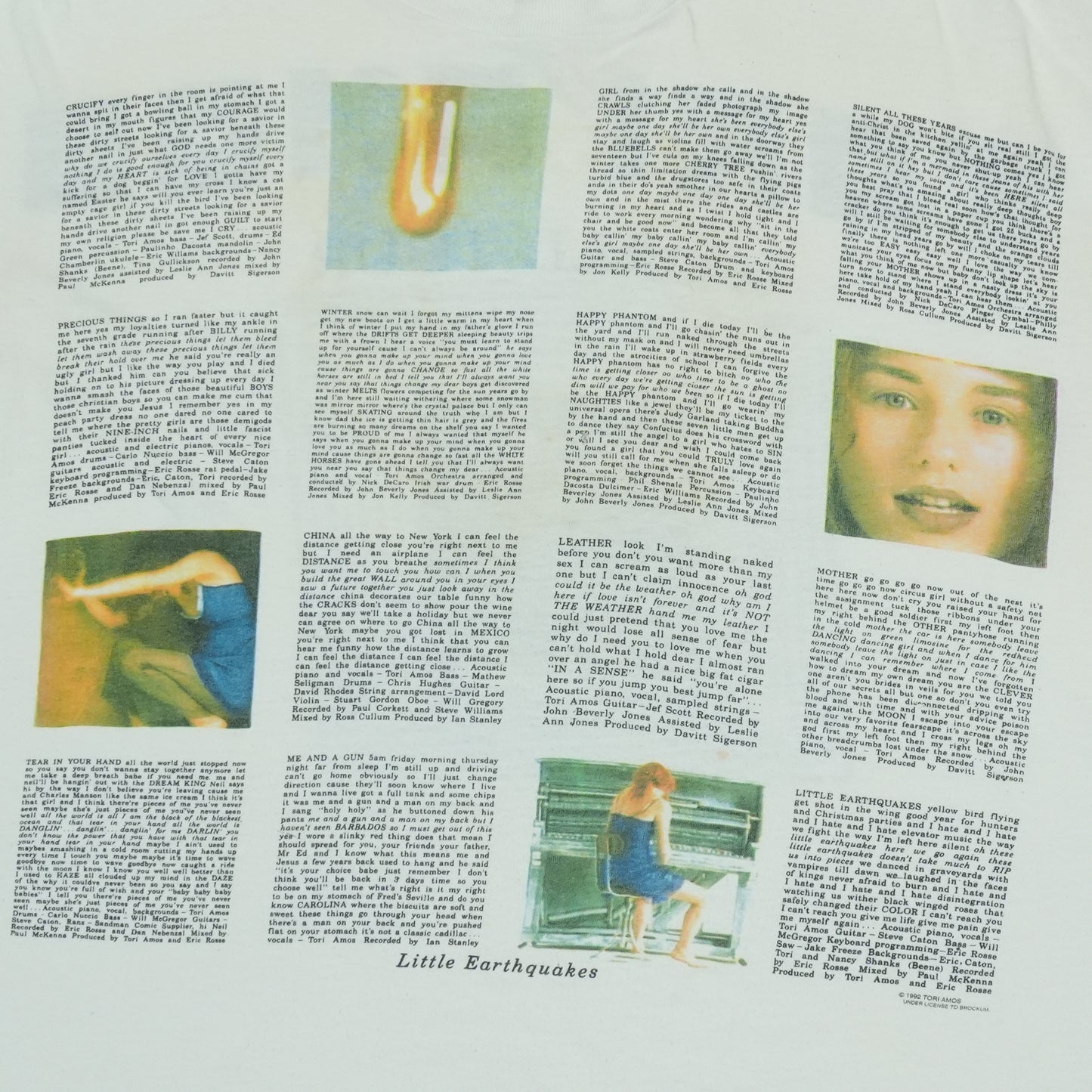 1992 Tori Amos World Tour Shirt