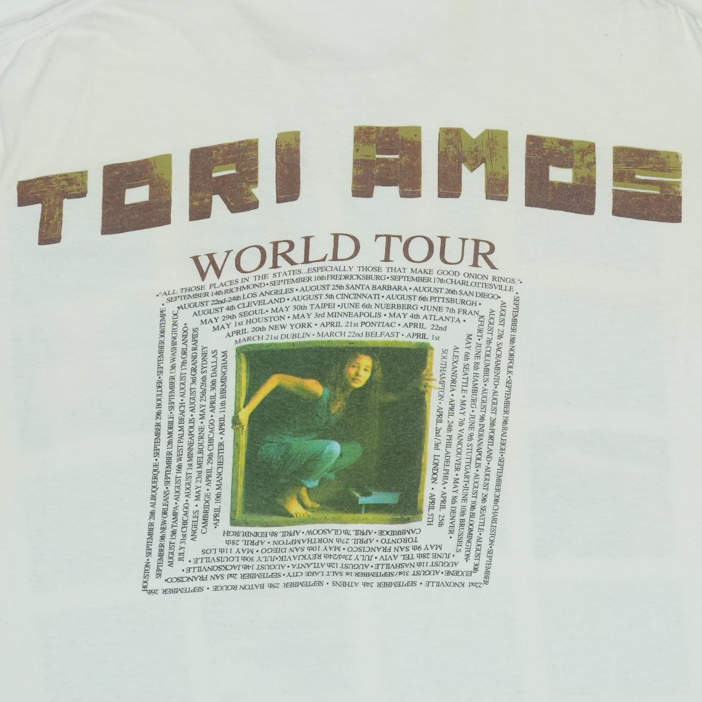 1992 Tori Amos World Tour Shirt