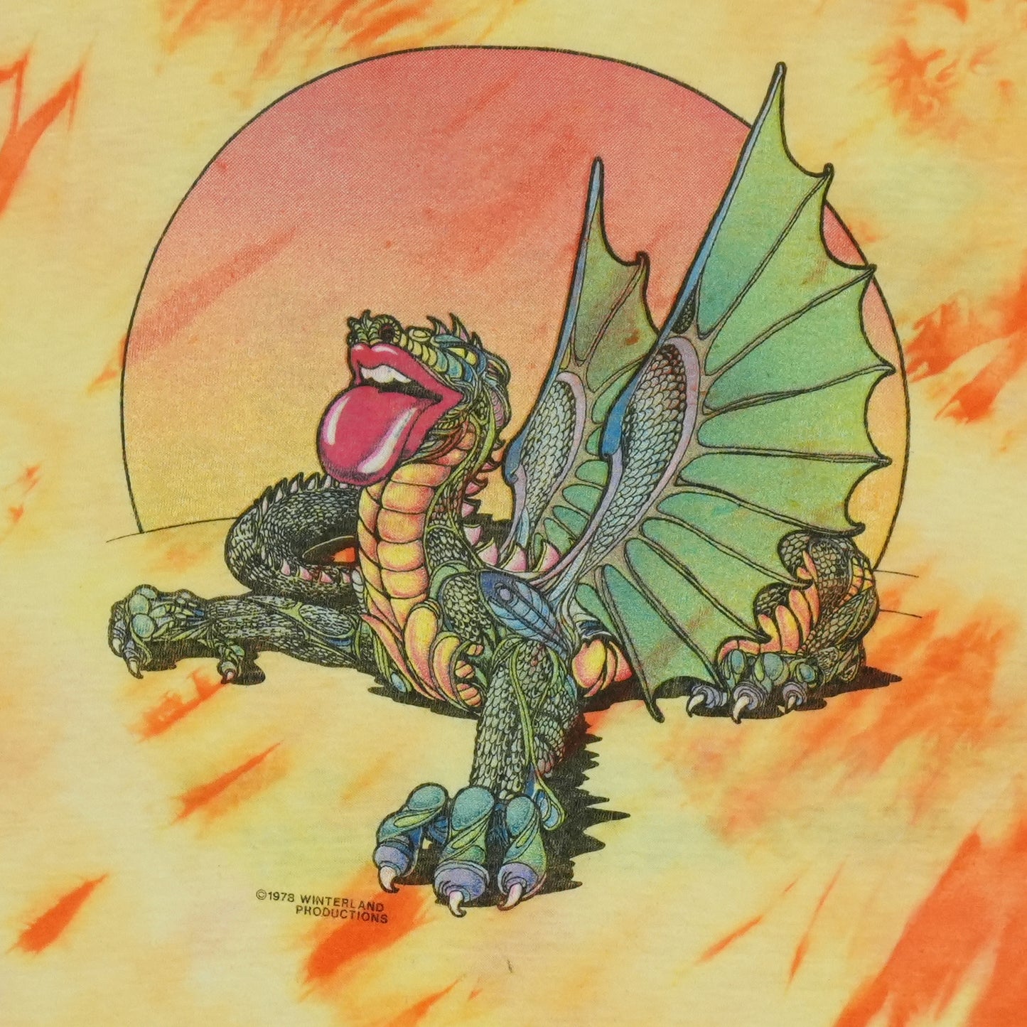 1978 Rolling Stones Happy Birthday Mick Concert Tie Dye Shirt