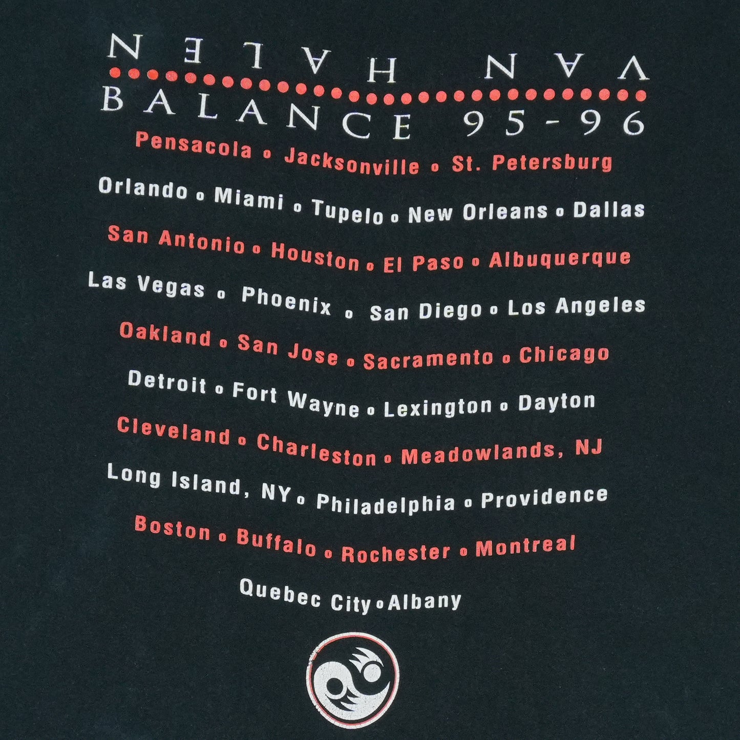 1995 Van Halen Balance Tour Shirt