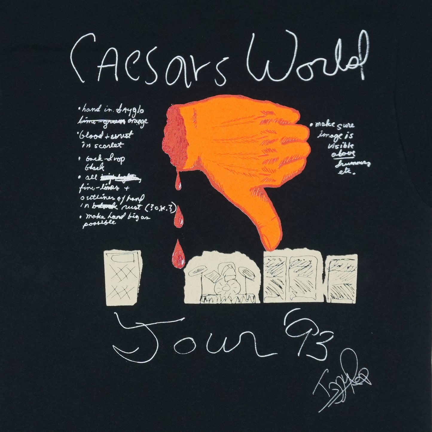 1993 Iggy Pop Caesar's World Tour Shirt