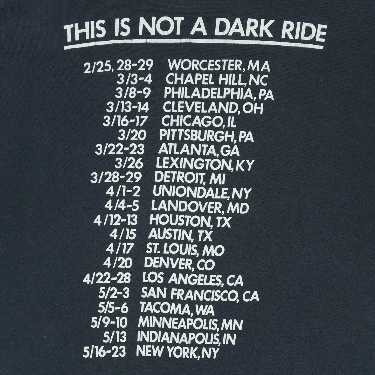 1988 Bruce Springsteen Tunnel Of Love Express Tour Shirt