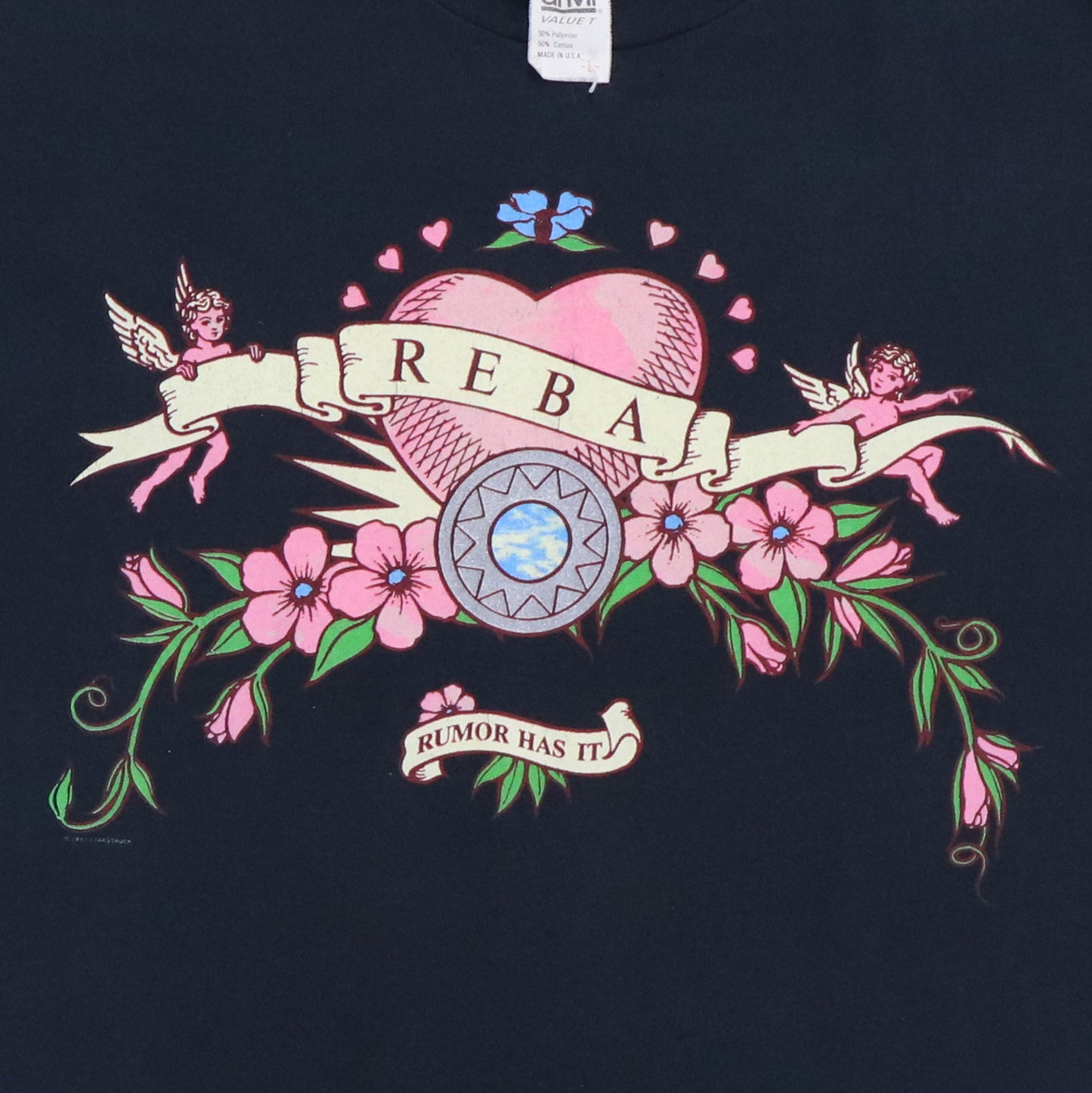 1990 Reba McEntire Fancy On Tour Shirt Detail