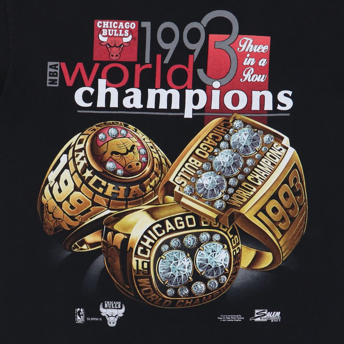 1993 Chicago Bulls World Champions Shirt
