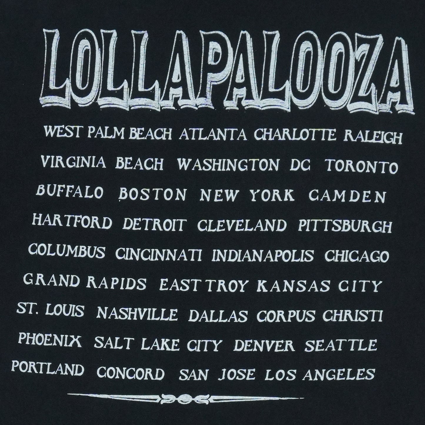 1997 Lollapalooza Music Festival Tour Shirt