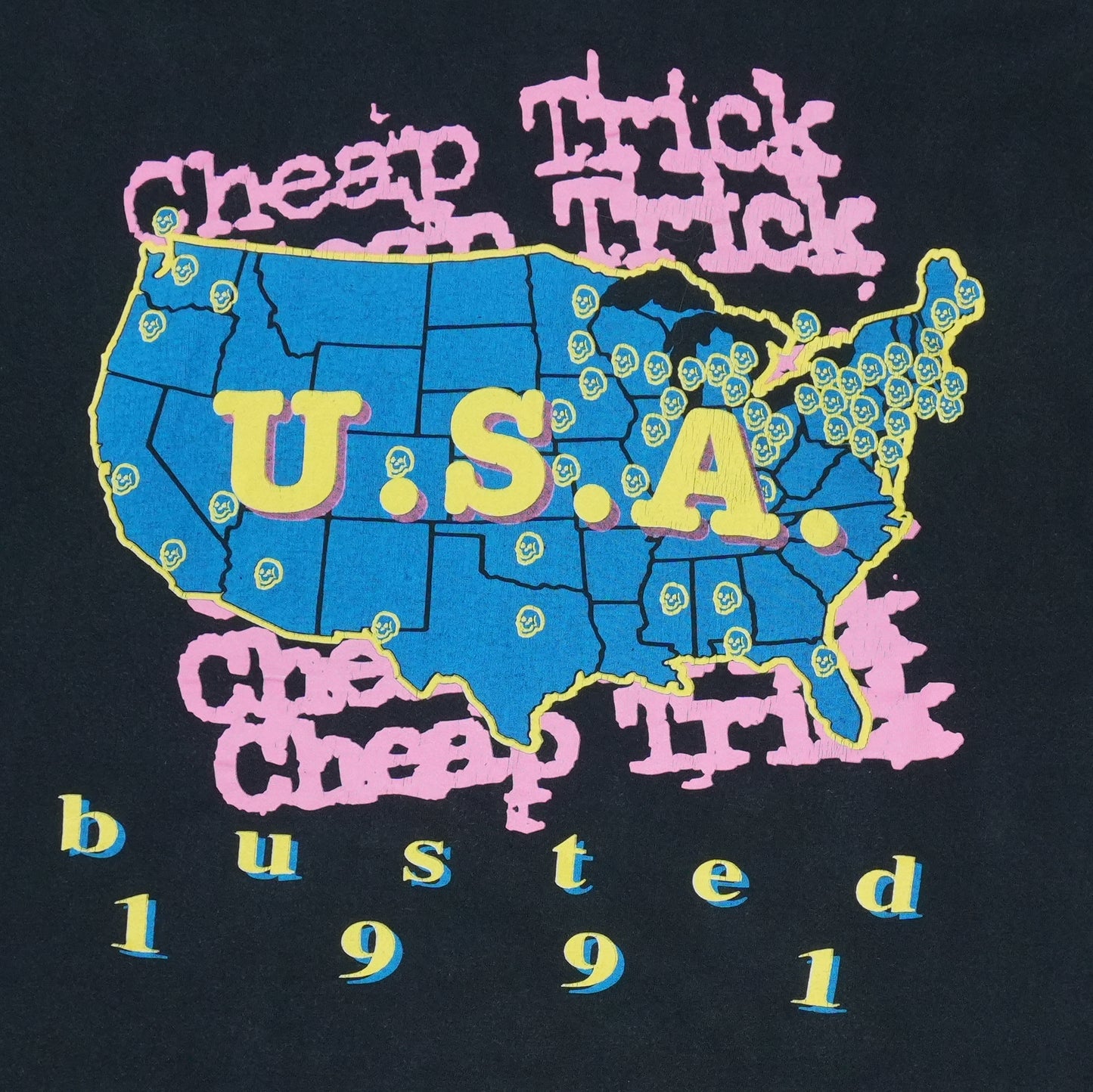 1991 Cheap Trick Busted Tour Shirt