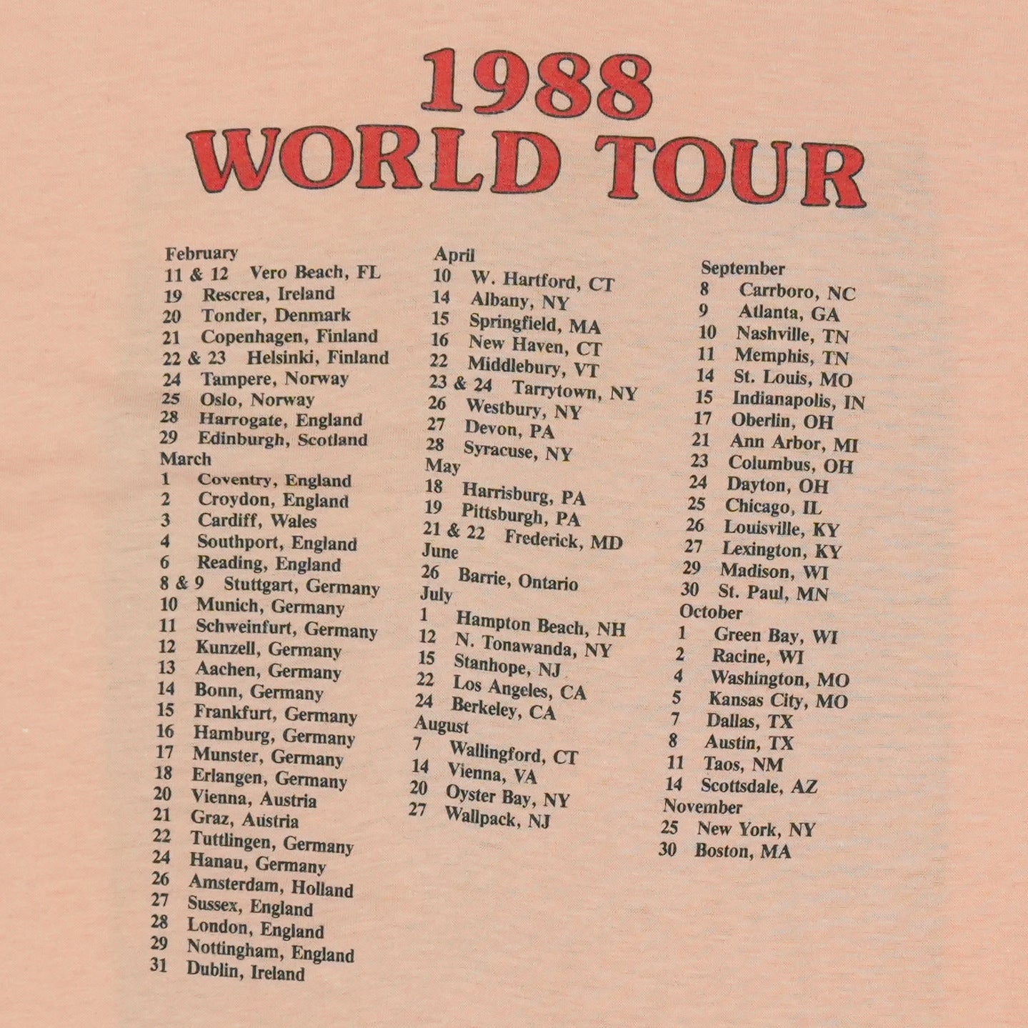 1988 Arlo Guthrie Tour Shirt