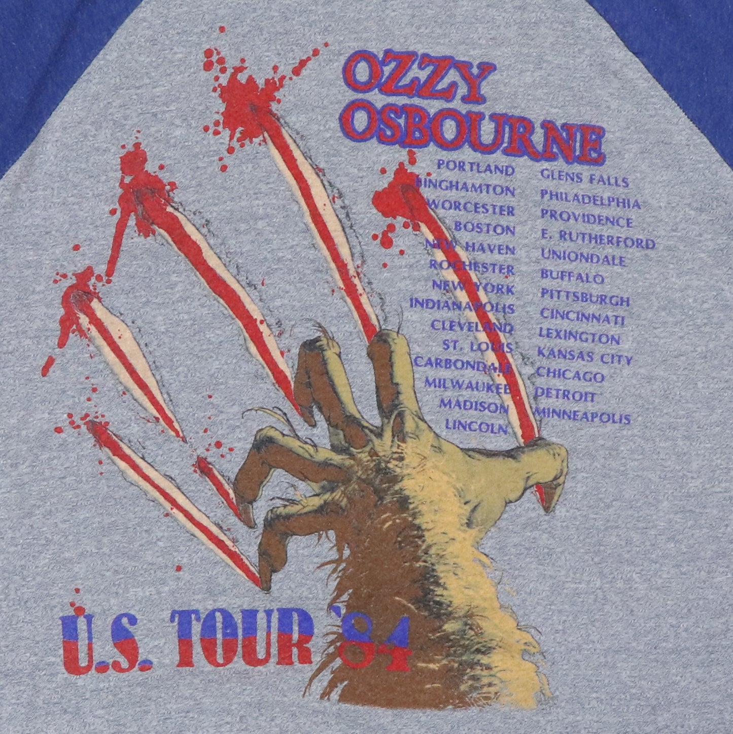 1984 Ozzy Osbourne Bark At The Moon Tour Jersey Shirt