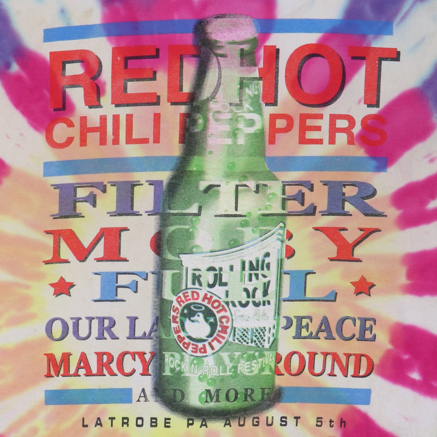 2000 Red Hot Chili Peppers Town Fair Tie Dye Concert Shirt