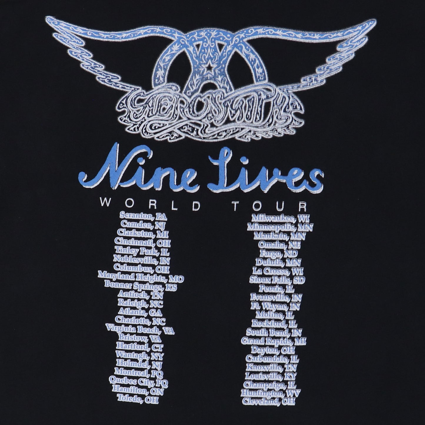 1997 Aerosmith Nine Lives Tour Shirt
