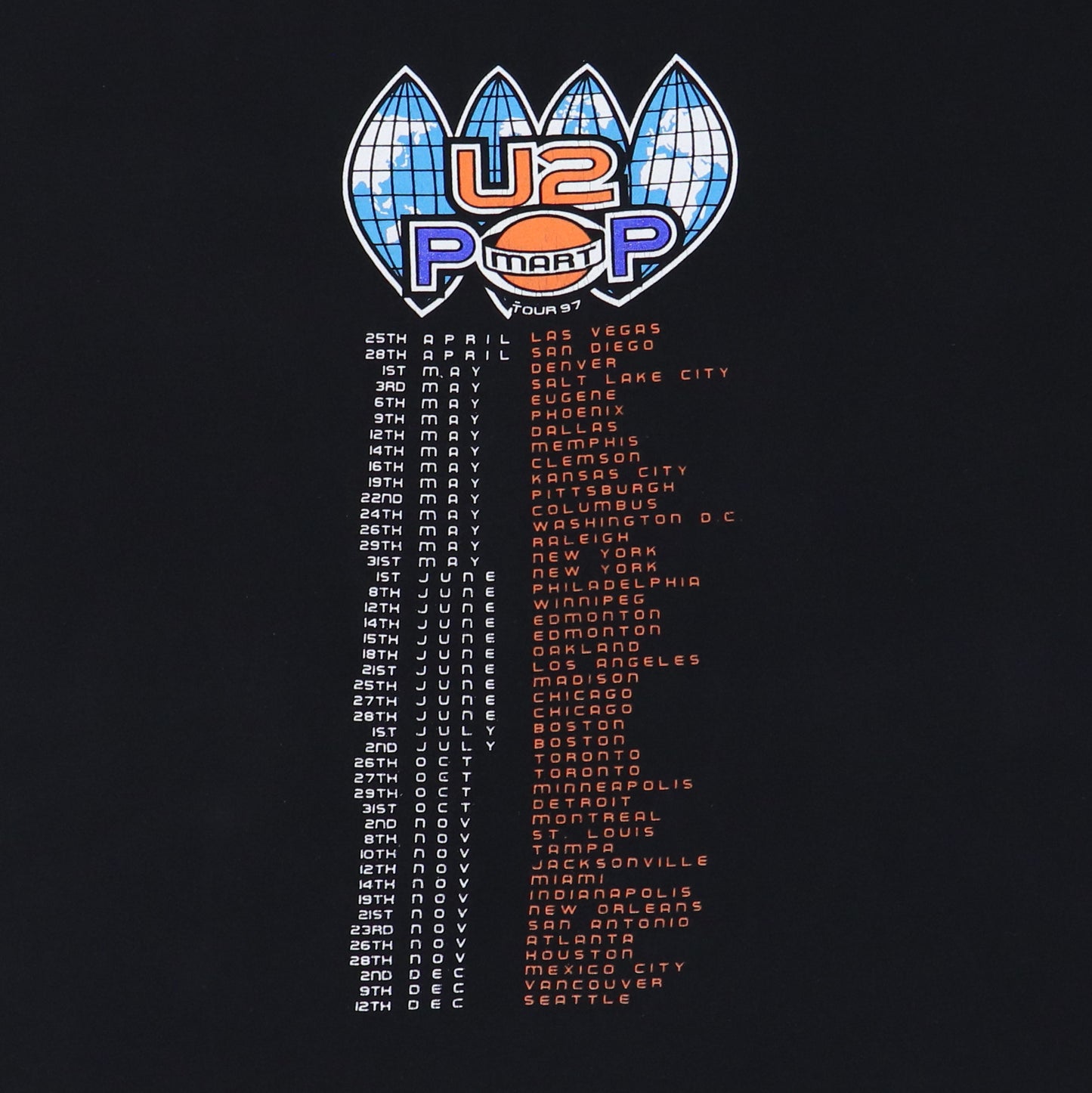 1997 U2 Popmart Tour Shirt